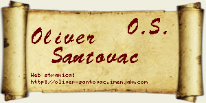 Oliver Santovac vizit kartica